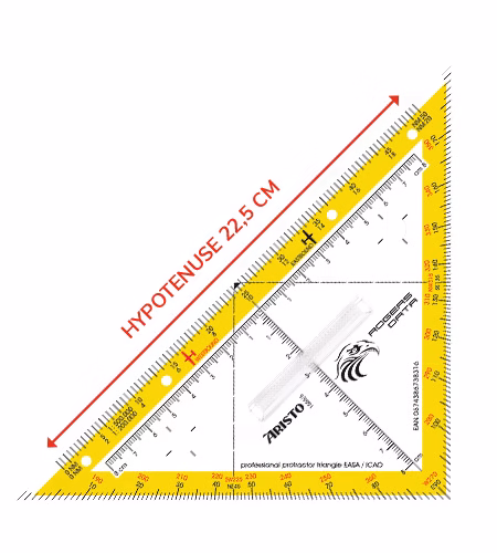 Navigationsdreieck-Hypotenuse-EASA-ICAO Goniometro Triangolare per Navigazione VFR
