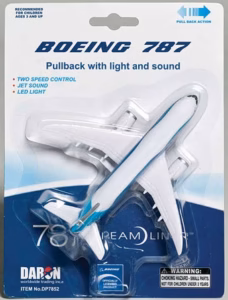 Modellino Boeing 787 Dreamliner a Carica