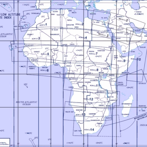 Carta Jeppesen IFR Enroute per simulazione e collezionismo 13 mappa carte enroute ifr jeppesen africa