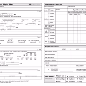 Blocco Pianificazione di Volo VFR ICAO | ASA Flight Planner Pad 3 ASA Flight Planner Pad