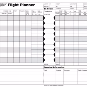Blocco Pianificazione di Volo VFR ICAO | ASA Flight Planner Pad 2 ASA Flight Planner Pad